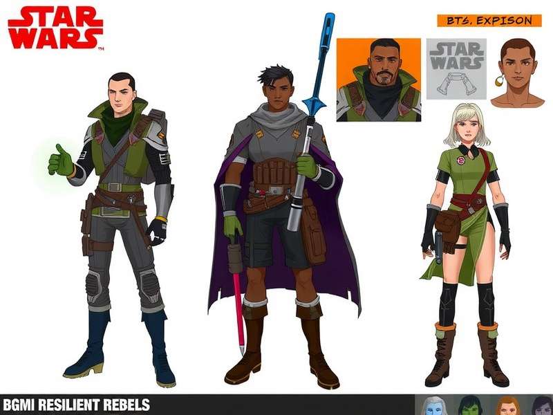 BGMI Resilient Rebels Character Designs BGMI Resilient Rebels Character Designs